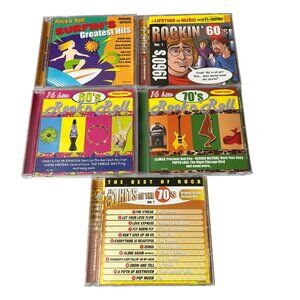 Best of Rocks 60's 70's Rock n Roll Box Set 5 CDs Excellent Condition